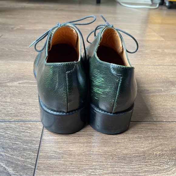 Objects in Mirror green derby shoes, size 40.5 - Picture 4 of 7